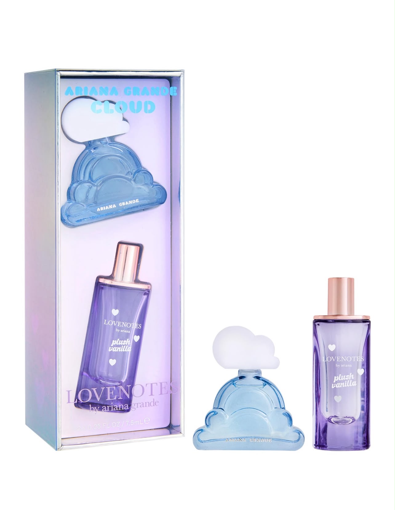 Ariana Grande Mini Cloud & LOVENOTES Plush Vanilla Perfume Set 2 x 7.5ml