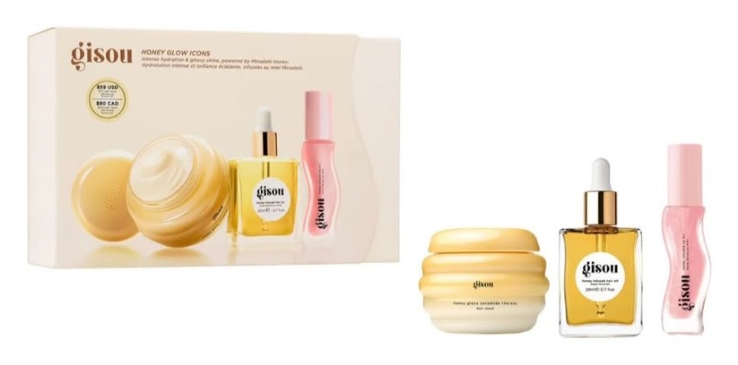 Gisou Honey Glow Icons Hair & Lip Set